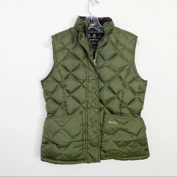 Barbour Jackets & Blazers - BARBOUR | Green Quilted Liddesdale Down Vest Sz 8